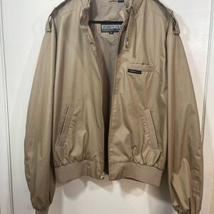 Members Only Beige Windbreaker Jacket